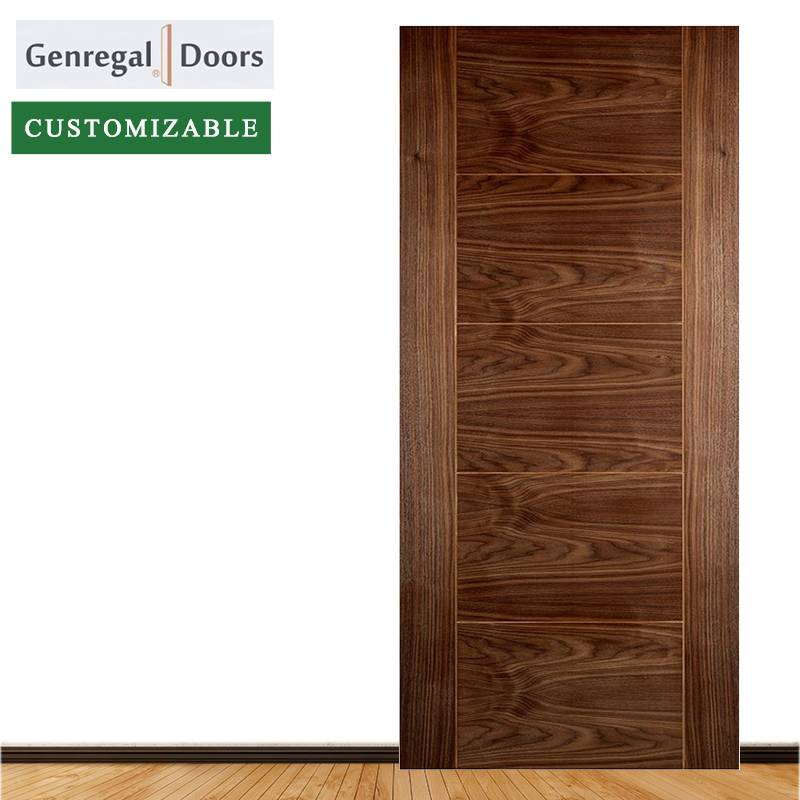 Laminate Veneer Door Design Wood Finish Door Walnut Carved Door